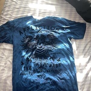 Affliction Navy Graphic Tee